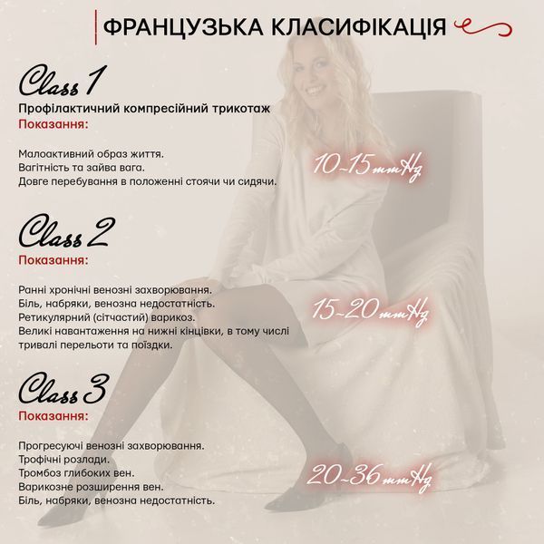 Компресійні медичні панчохи прозорі Veinax Transparent 2 клас довгі, бежеві, розмір 02 100724 фото