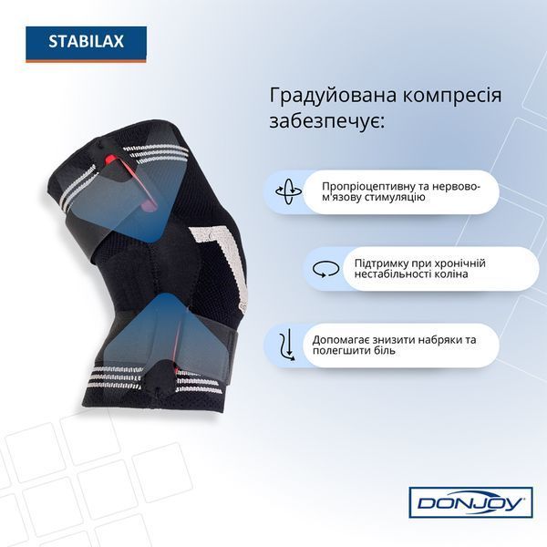 Напівжорсткий наколінник DJO Global Stabilax, розмір XS 100340 фото
